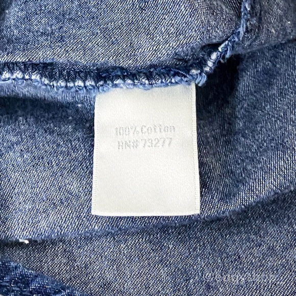 LC Lauren Conrad | Chambray Button Down Hearts - Picture 5 of 6